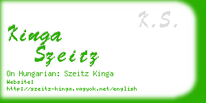 kinga szeitz business card